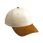 Suede Visor Natural Canvas Low Profile Pro Style Two Tone Color Cap