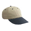 Otto Cap Brushed Cotton Twill "Otto Polo" Low Profile Pro Style Two Tone Color Caps Black/Khaki
