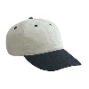 Otto Cap Brushed Cotton Twill "Otto Polo" Low Profile Pro Style Two Tone Color Caps Black/Stone Gray
