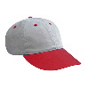 Otto Cap Brushed Cotton Twill "Otto Polo" Low Profile Pro Style Two Tone Color Caps Red/Gray