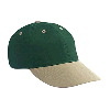 Otto Cap Brushed Cotton Twill "Otto Polo" Low Profile Pro Style Two Tone Color Caps Khaki/Dark Green