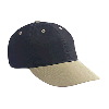 Otto Cap Brushed Cotton Twill "Otto Polo" Low Profile Pro Style Two Tone Color Caps Khaki/Black