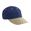 Otto Cap Brushed Cotton Twill "Otto Polo" Low Profile Pro Style Two Tone Color Caps Khaki/Navy