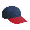 Otto Cap Brushed Cotton Twill "Otto Polo" Low Profile Pro Style Two Tone Color Caps Red/Navy
