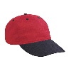 Otto Cap Brushed Cotton Twill "Otto Polo" Low Profile Pro Style Two Tone Color Caps Black/Red