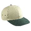 Otto Cap Brushed Cotton Twill "Otto Polo" Low Profile Pro Style Two Tone Color Caps Dark Green/Khaki