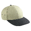 Otto Cap Brushed Cotton Twill "Otto Polo" Low Profile Pro Style Two Tone Color Caps Black/Khaki
