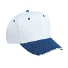 Otto Cap Brushed Cotton Twill Sandwich Visor Pro Style Two Tone Color Caps Navy/White/White