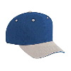 Otto Cap Brushed Cotton Twill Sandwich Visor Pro Style Two Tone Color Caps Khaki/Navy/Navy