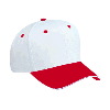Otto Cap Brushed Cotton Twill Sandwich Visor Pro Style Two Tone Color Caps Red/White/White