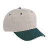 Otto Cap Cotton Twill Sandwich Visor Pro Style Two Tone Color Caps Dark Green/Khaki/Khaki