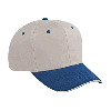 Otto Cap Cotton Twill Sandwich Visor Pro Style Two Tone Color Caps Navy/Khaki/Khaki