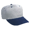 Otto Cap Brushed Bull Denim Pro Style Two Tone Color Caps Navy/Gray