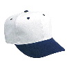 Otto Cap Brushed Bull Denim Pro Style Two Tone Color Caps Navy/White