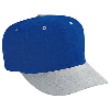 Otto Cap Brushed Bull Denim Pro Style Two Tone Color Caps Gray/Royal