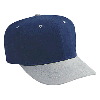 Otto Cap Brushed Bull Denim Pro Style Two Tone Color Caps Gray/Navy
