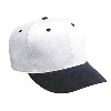 Otto Cap Brushed Bull Denim Pro Style Two Tone Color Caps Black/White
