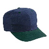 Otto Cap Brushed Bull Denim Pro Style Two Tone Color Caps Dark Green/Navy