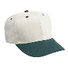 Otto Cap Brushed Bull Denim Pro Style Two Tone Color Caps Dark Green/Stone Gray