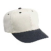 Otto Cap Brushed Bull Denim Pro Style Two Tone Color Caps Black/Stone Gray