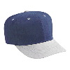 Otto Cap Brushed Bull Denim Pro Style Two Tone Color Caps Gray/Navy