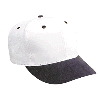 Otto Cap Brushed Bull Denim Pro Style Two Tone Color Caps Black/White