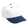 Otto Cap Brushed Bull Denim Pro Style Two Tone Color Caps Navy/White