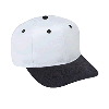 Otto Cap Brushed Cotton Twill Pro Style Two Tone Color Caps Black/White