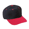 Otto Cap Brushed Cotton Twill Pro Style Two Tone Color Caps Red/Black