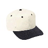 Otto Cap Brushed Cotton Twill Pro Style Two Tone Color Caps Black/Natural