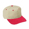 Otto Cap Brushed Cotton Twill Pro Style Two Tone Color Caps Red/Khaki