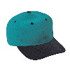 Otto Cap Brushed Cotton Twill Pro Style Two Tone Color Caps Black/Jade