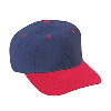 Otto Cap Brushed Cotton Twill Pro Style Two Tone Color Caps Red/Navy
