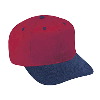 Otto Cap Brushed Cotton Twill Pro Style Two Tone Color Caps Navy/Burgundy Maroon