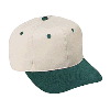 Otto Cap Brushed Cotton Twill Pro Style Two Tone Color Caps Dark Green/Stone Gray