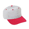 Otto Cap Brushed Cotton Twill Pro Style Two Tone Color Caps Red/Gray