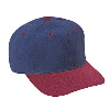 Otto Cap Brushed Cotton Twill Pro Style Two Tone Color Caps Burgundy Maroon/Navy