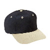 Otto Cap Brushed Cotton Twill Pro Style Two Tone Color Caps Khaki/Black