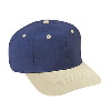 Otto Cap Brushed Cotton Twill Pro Style Two Tone Color Caps Khaki/Navy