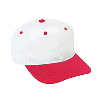Otto Cap Brushed Cotton Twill Pro Style Two Tone Color Caps Red/White
