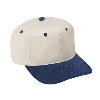 Otto Cap Brushed Cotton Twill Pro Style Two Tone Color Caps Navy/Stone Gray