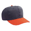 Otto Cap Cotton Twill Pro Style Two Tone Color Caps Orange/Black