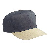 Otto Cap Cotton Twill Pro Style Two Tone Color Caps Khaki/Black