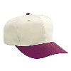 Otto Cap Cotton Twill Pro Style Two Tone Color Caps Maroon/Natural