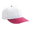 Otto Cap Cotton Twill Pro Style Two Tone Color Caps Burgundy Maroon/White