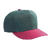 Otto Cap Cotton Twill Pro Style Two Tone Color Caps Burgundy Maroon/Dark Green