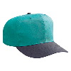 Otto Cap Cotton Twill Pro Style Two Tone Color Caps Black/Jade