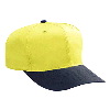 Otto Cap Cotton Twill Pro Style Two Tone Color Caps Black/Yellow