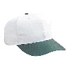 Otto Cap Cotton Twill Pro Style Two Tone Color Caps Dark Green/White