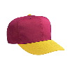 Otto Cap Cotton Twill Pro Style Two Tone Color Caps Gold/Burgundy Maroon